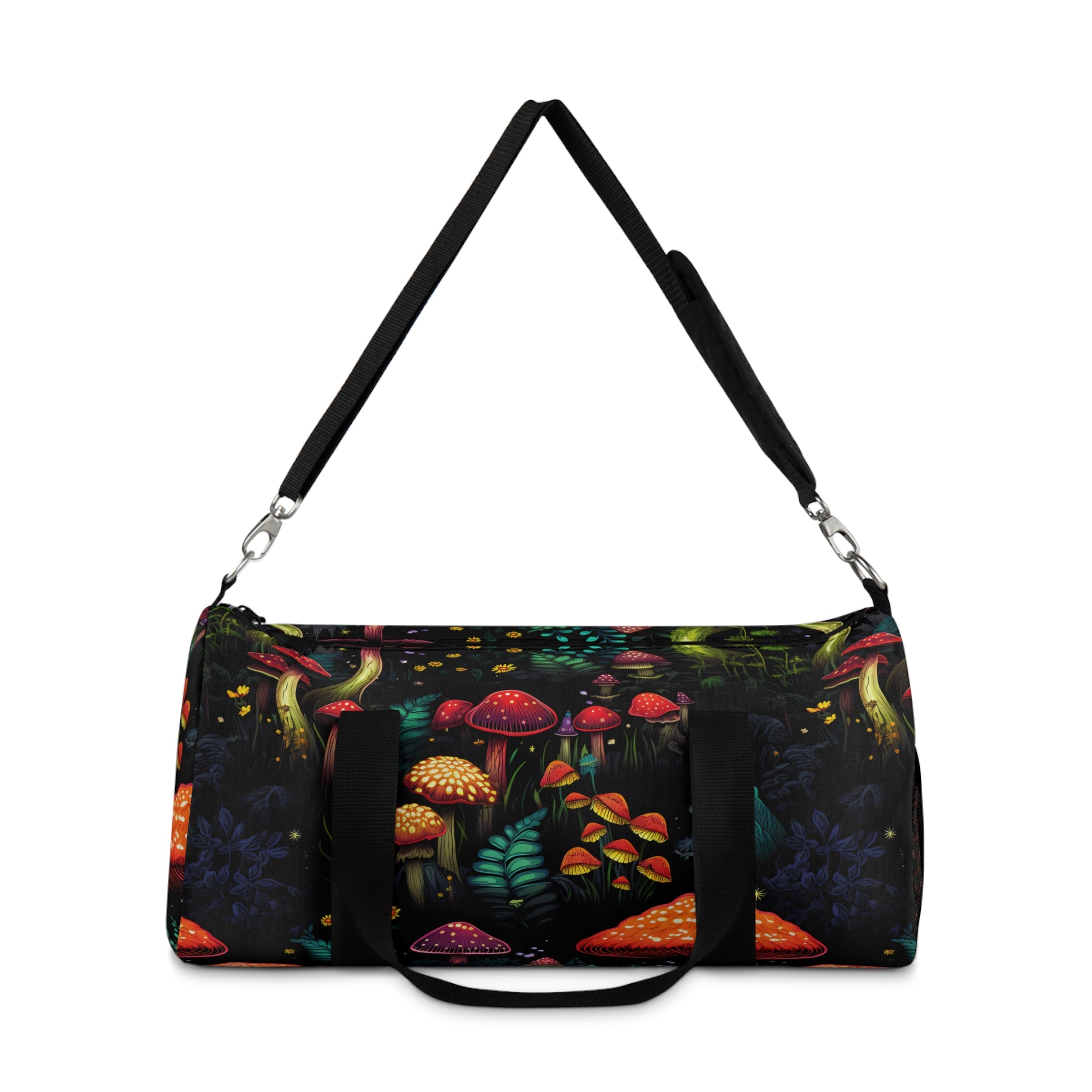 Psychedelic Fungi Frenzy Duffel Bag