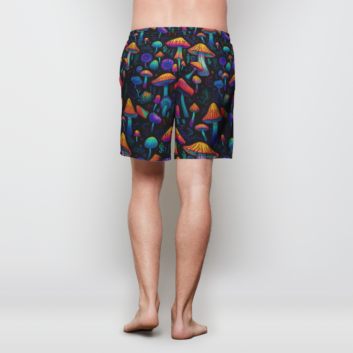 Neon Nostalgia Fungi Men's Swim Shorts