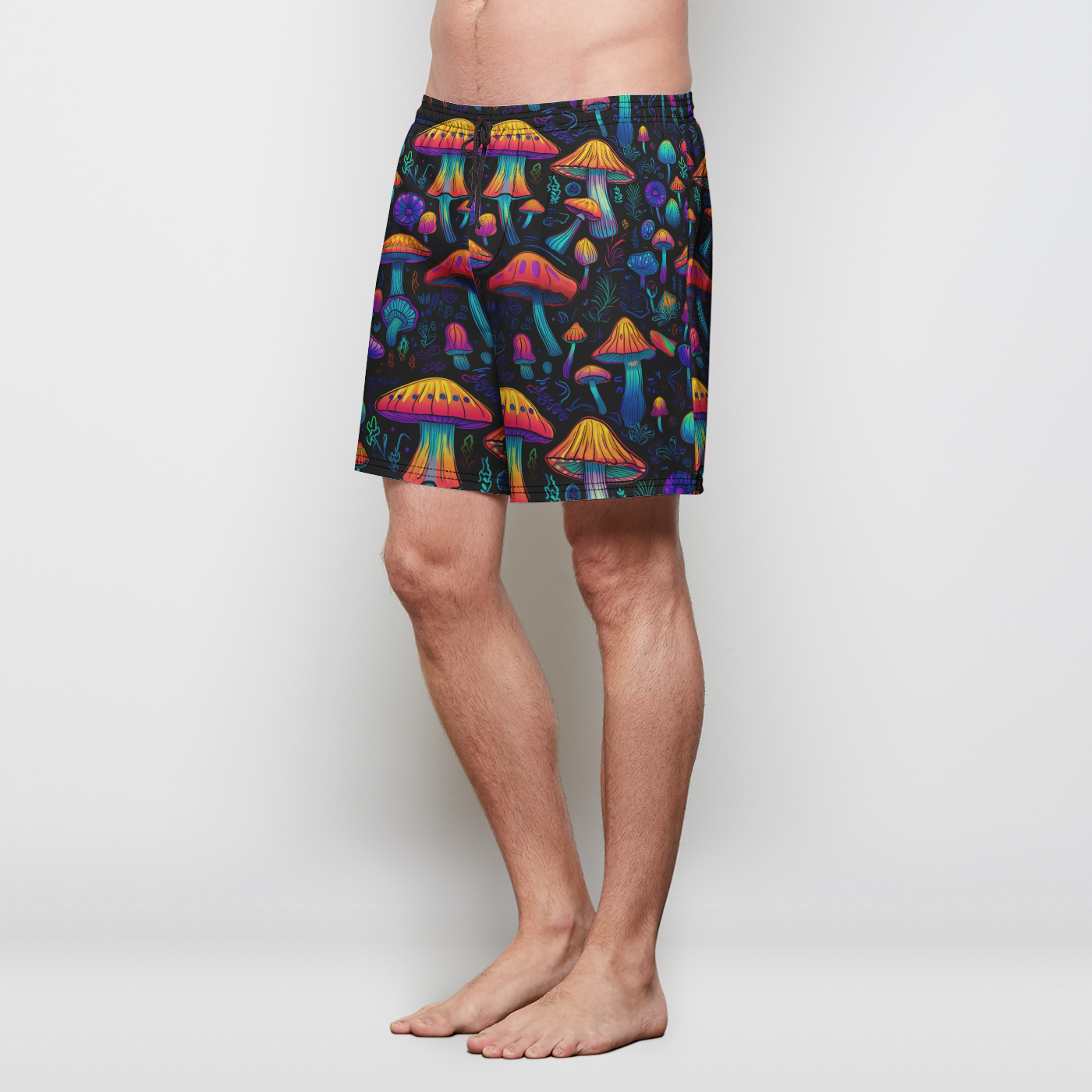 Neon Nostalgia Fungi Men's Swim Shorts